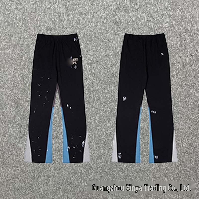 GALLERY DEPT Ink Splatter Graffiti Unisex Cotton Hoodie Set - Autumn Loose Fit