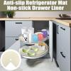 2Pcs Shelf Liner Circle Kitchen Liners Non Adhesive Cabinet Drawer Mats Non Slip Fridge Liners for Pantry Sink Storage Cupboard
