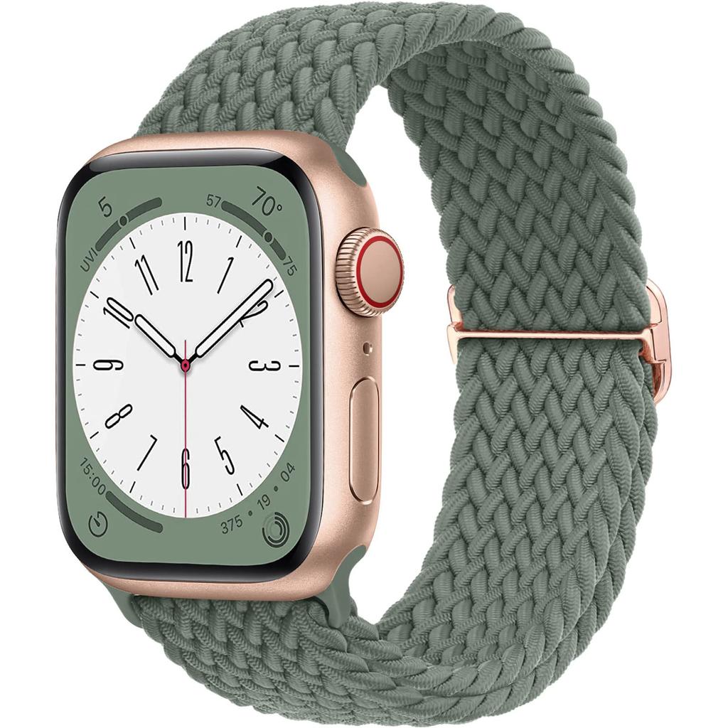 Плетеный Solo Loop для Apple Watch ремешок 44мм 40мм 49мм 45мм 41мм 46мм Эластичный браслет iWatch series 8 3 se 6 Ultra 2 9 10 ремешки