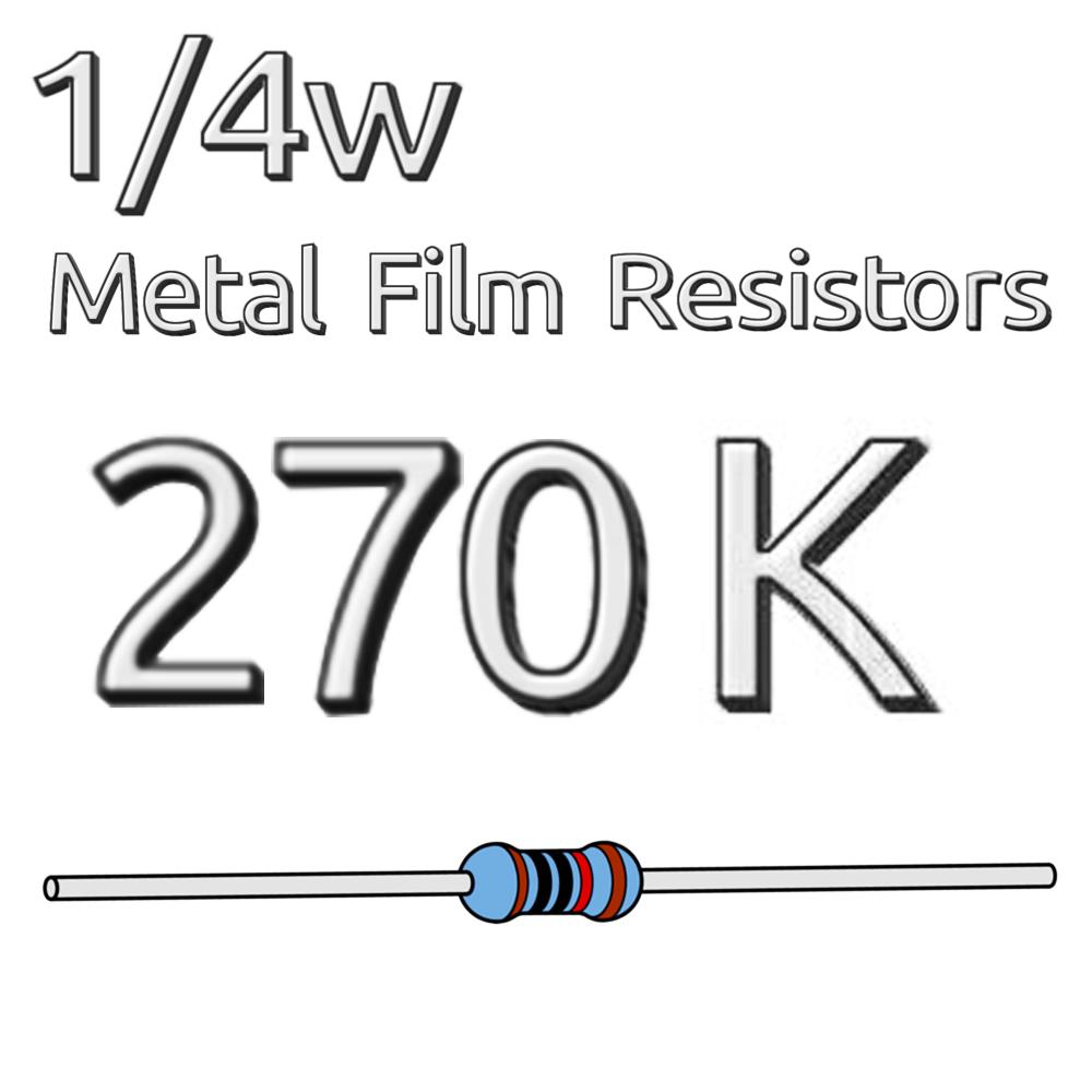 200 шт. 1/4 Вт, 0,25 Вт, 1% допуск, металлопленочный резистор 68K, 75K, 82K, 91K, 100K, 110K, 120K, 150K, 180K, 200K, 220K, 240K, 270K, 300K, 330K, 360K, 390K, 510K, Ом.