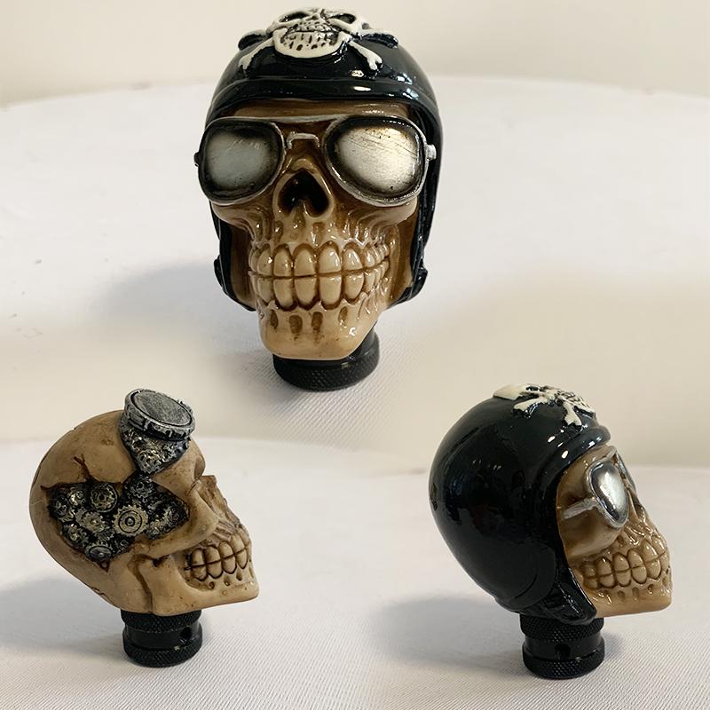 Ghost Skull Shape Head Manual Gearbox Shift Knob Big Teeth Manual Gear Stick Shifter Lever Knob for Car