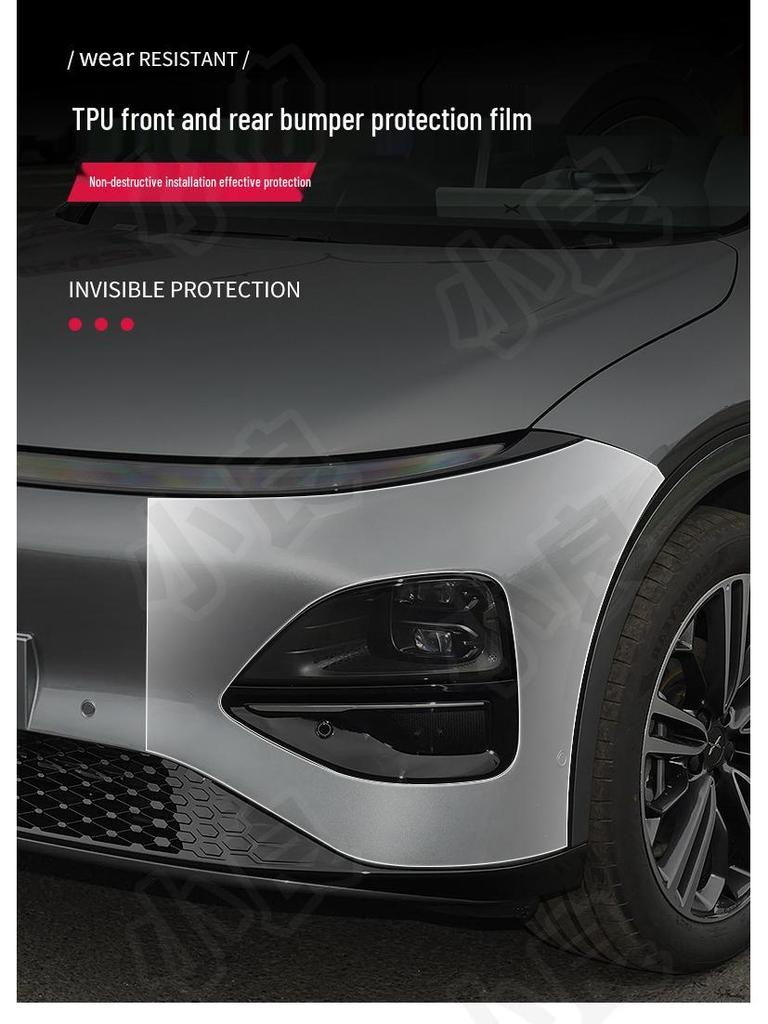 XPeng G6 Invisible Body Wrap: Anti-Scratch TPU Film for Front & Rear Bumpers, Pre-Cut & Transparent