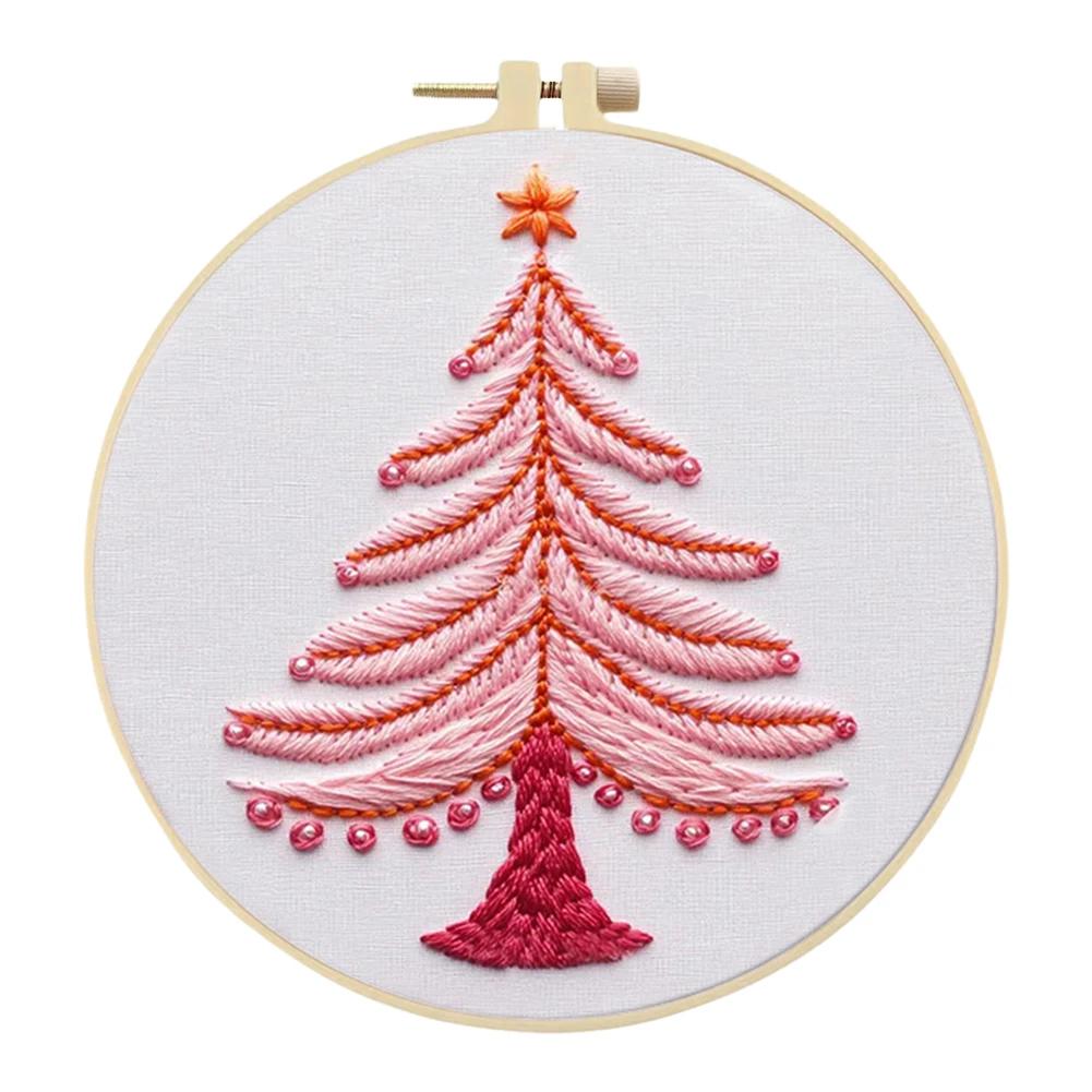 Наборы для вышивания крестом на Хэллоуин с пяльцами, цветной нитью и тканью для начинающих, DIY художественное украшение, наборы для вышивания крестом