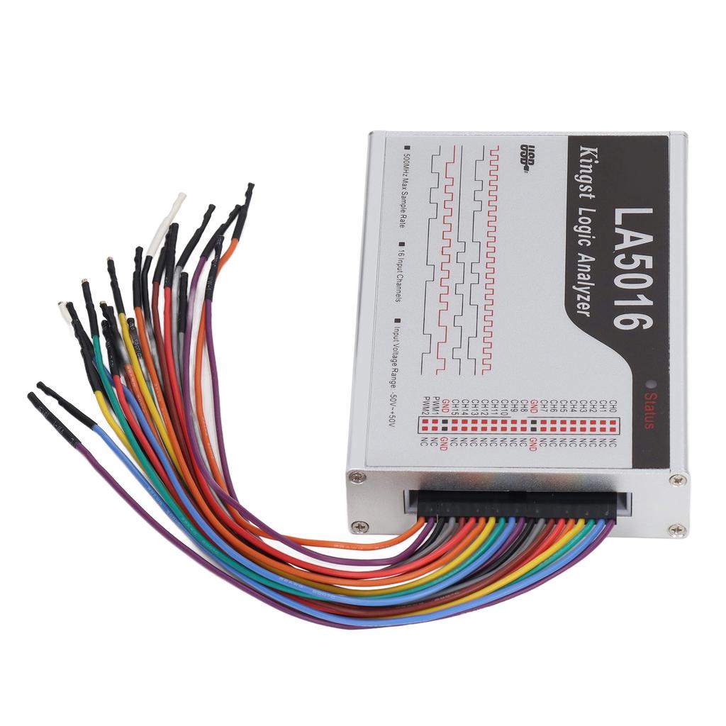 16-канальный логический анализатор с частотой дискретизации 500 Мбит/с, регулируемым пороговым значением. Анализатор ?50?50V