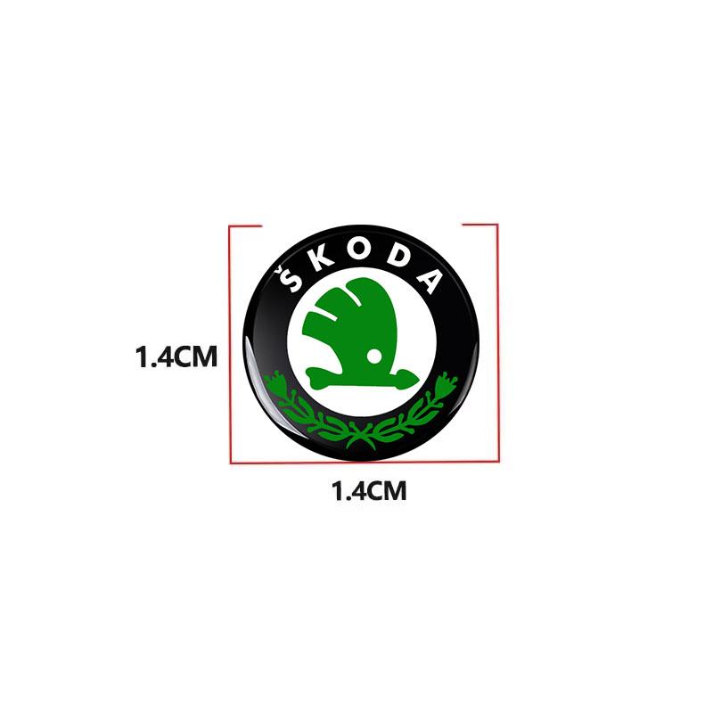 VMAD6 14MM Remote Car Key LOGO Stickers Emblem Auto Accessories For Skoda Sharp Sharp crystal Sharp Rapid speed Pye Ye Di trunk