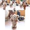 Teddy Bear Plush Keychain Super Soft Pp Cotton Backpack Charm Gift For Kids Girls