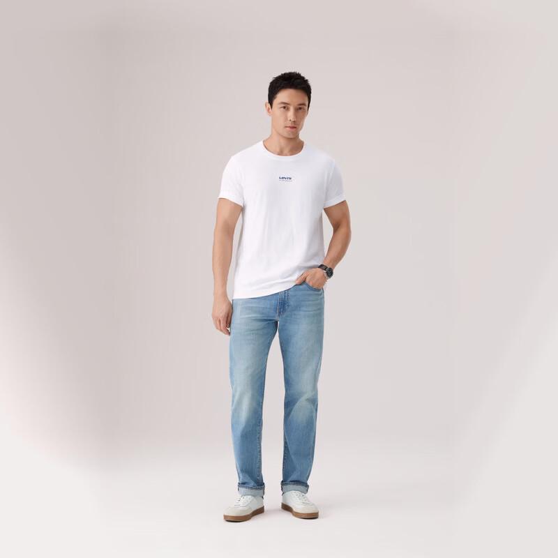Levi's Унисекс Американская Классика Футболка с Принтом Логотипа Свободного Покроя с Круглым Вырезом
