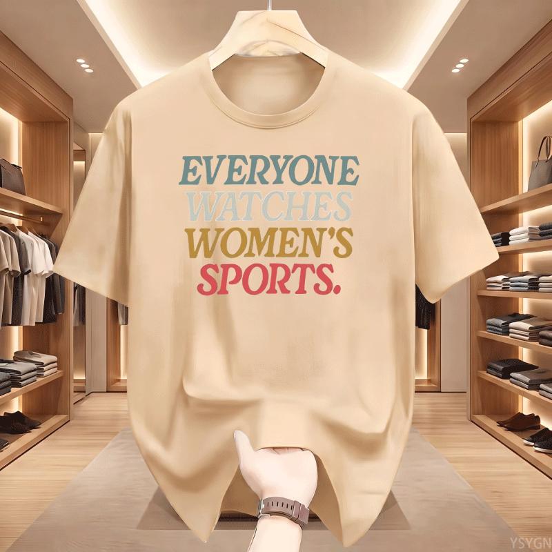 Everyone Watches Unisex Sports T Shirt Sports Tee Feminist Graphic Tshirts Short Sleeve Tshirt Youth Tee Streetwear Clothing Tops