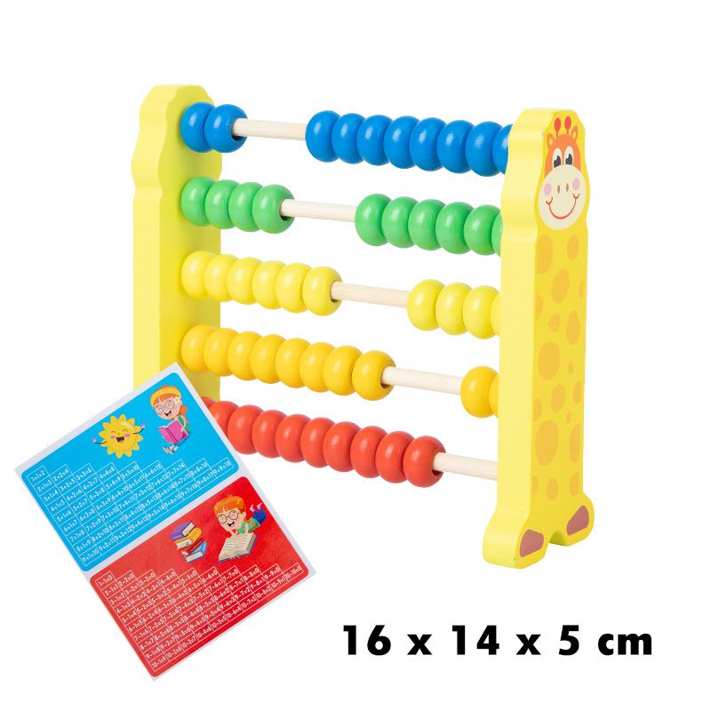 Детские деревянные счеты Игрушка для раннего изучения математики Монтессори Развивающие счеты для счета Вычислительные бусины Игрушки для логического мышления для малышей