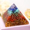 6.5cm Pyramid Resin Crystal Epoxy Glue Crafted Hirback Pattern Home Crafts Desktop Office Decorations Gifts