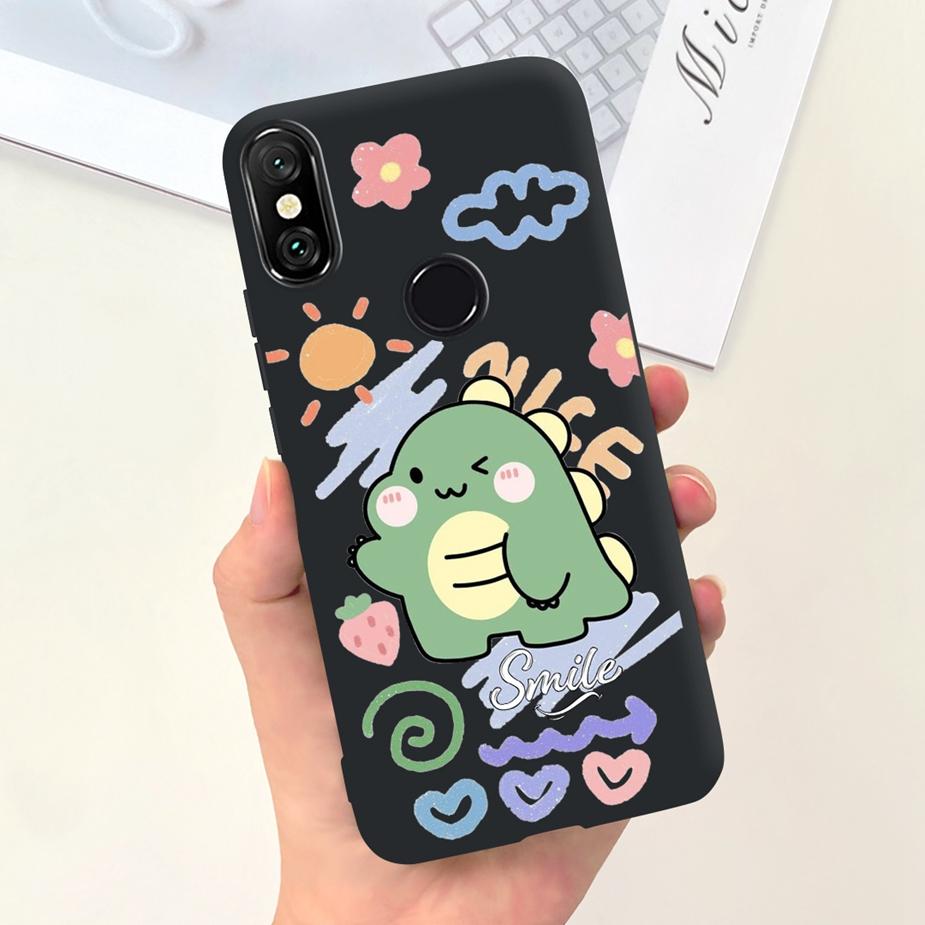 For Xiaomi Redmi 6 Pro Case Cute Dinosaur Cartoon Cover Soft Silicone Phone Case For Xiaomi Redmi Note 6 Pro Note6 Fundas Bumper