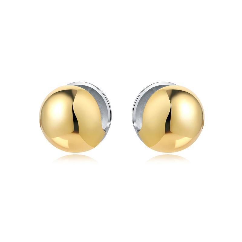 New 925 Silver Hoop Earrings Gold silver for Women Pearl Zircon Round simple Earrings Jewelry Women Birthday Gifts