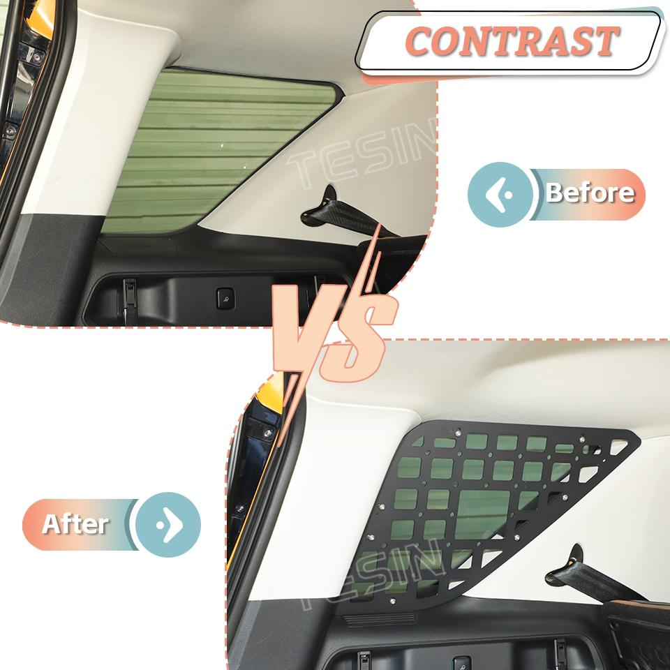 TESIN Trunk Side Extension Storage Rack Luggage Shelf fit for Ford Bronco Sport 2021 2022 2023 2024 2025 2026 Car Accessories