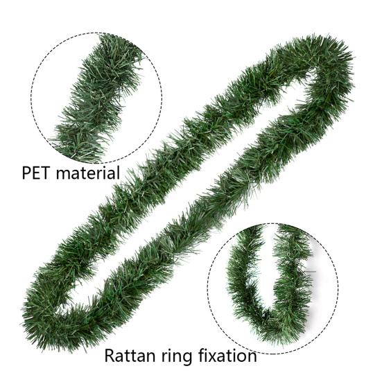 Рождественская искусственная гирлянда, новинка, венок, универсальный, прочный, огнестойкий, долговечный, праздничный венок для лестницы