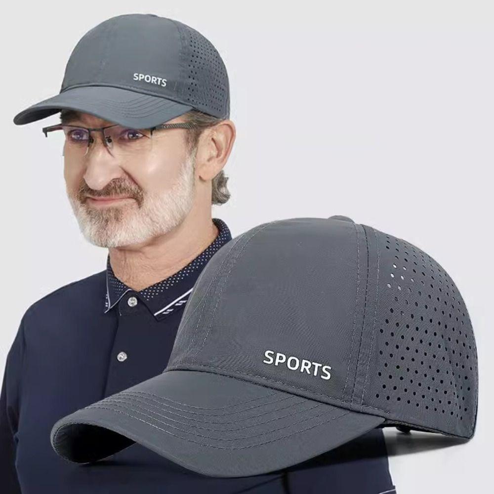 Polyester Mesh Baseball Hats Washable Quick Drying Baseball Caps Outdoor Sport