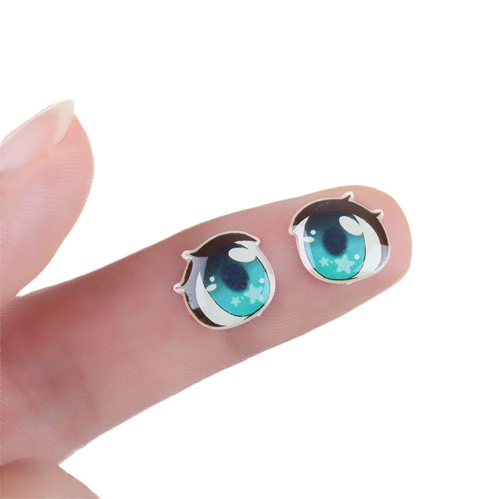 Стеклянные кристаллы Звезды Аниме Фигурка Кукла Глазные чипы Бумага Лицо Орган Пастер Мультфильм Глаза Наклейки