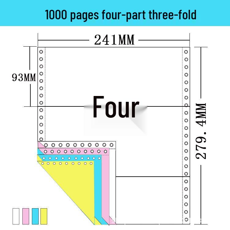 241-Pin Dot Matrix Printer Paper: Triplicate, Two-Part, Four-Part & Five-Part Invoices/Delivery Notes