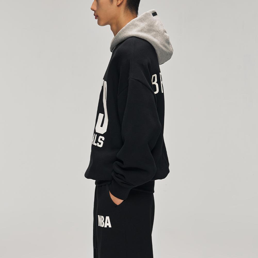 Fear of God Essentials Спортивная толстовка Nets Черный/Теплый меланж Мужские Топы 192NB256424F