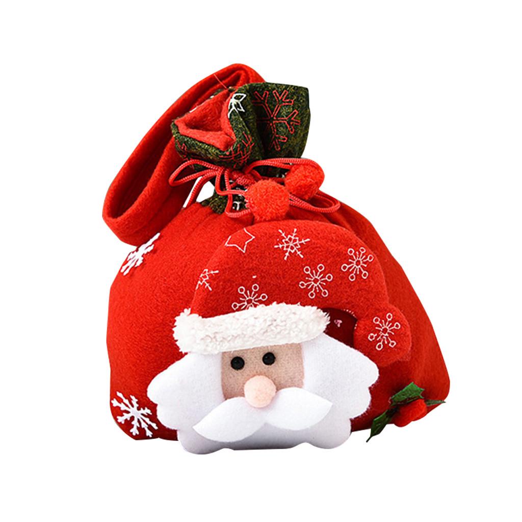 Рождественские подарки Санта-подарочный мешок Конфетный мешок Рождественские украшения для дома