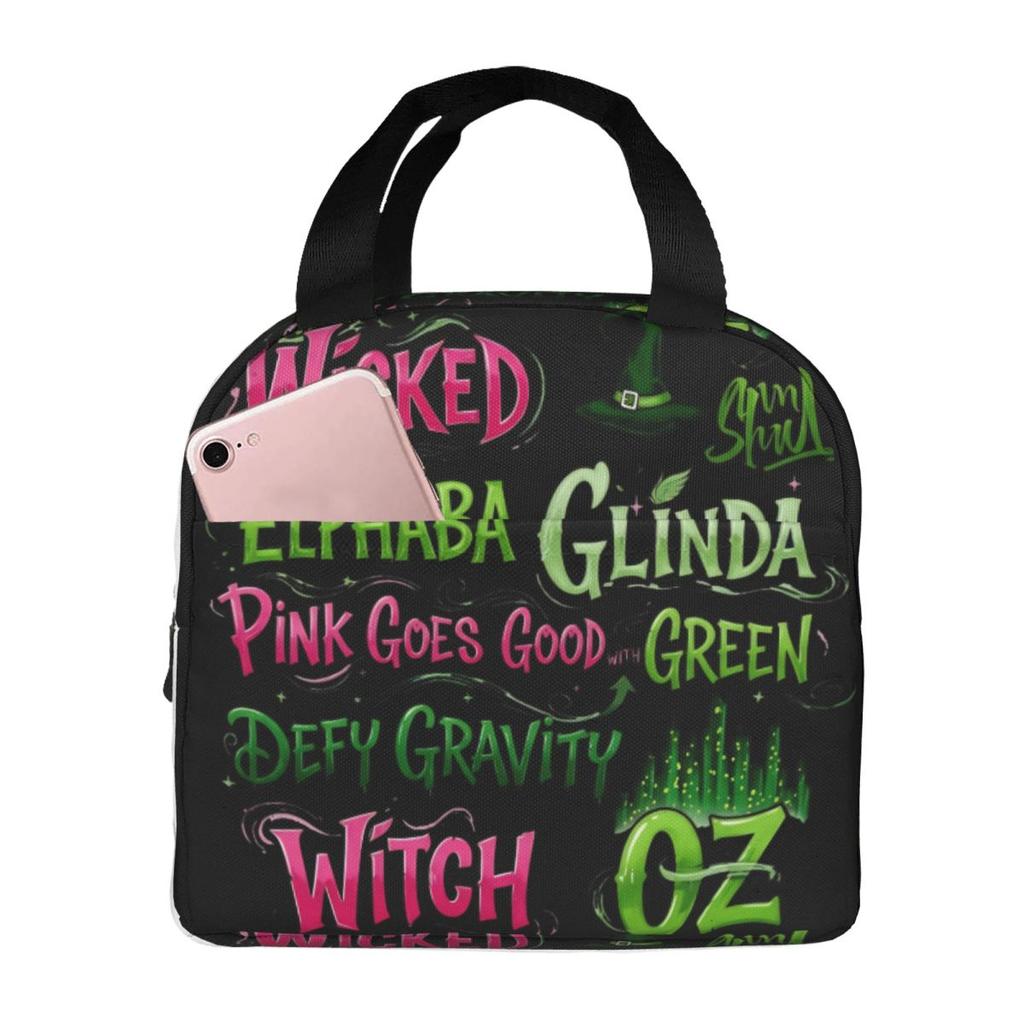 Aesthetic Wicked For Good Insulated Lunch Bag Food Container Portable Cooler Thermal Lunch Boxes For Picnic