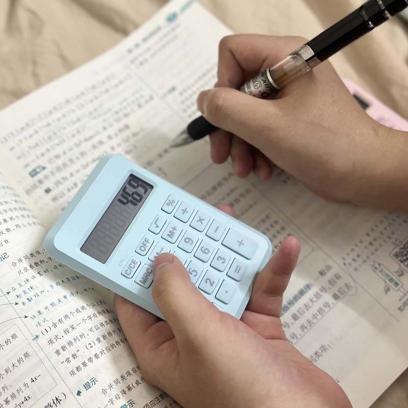 1 шт. Простой калькулятор, небольшой портативный, арифметическая машина с большим экраном, подходит для экзаменационной работы и учебы Калькулятор