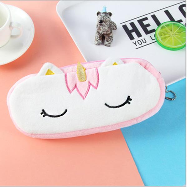 Плюшевый Единорог Очаровательная Пеналы Licorne Kawaii Девочки Estuche Para Lpices для Trousse Astuccio Холст Школьный School Cartuchera Высокое Качество