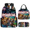 Новый виртуальный мир ROBLOX школьная сумка для начальной и средней школы детский рюкзак рюкзак мультяшный сумка для ланча
