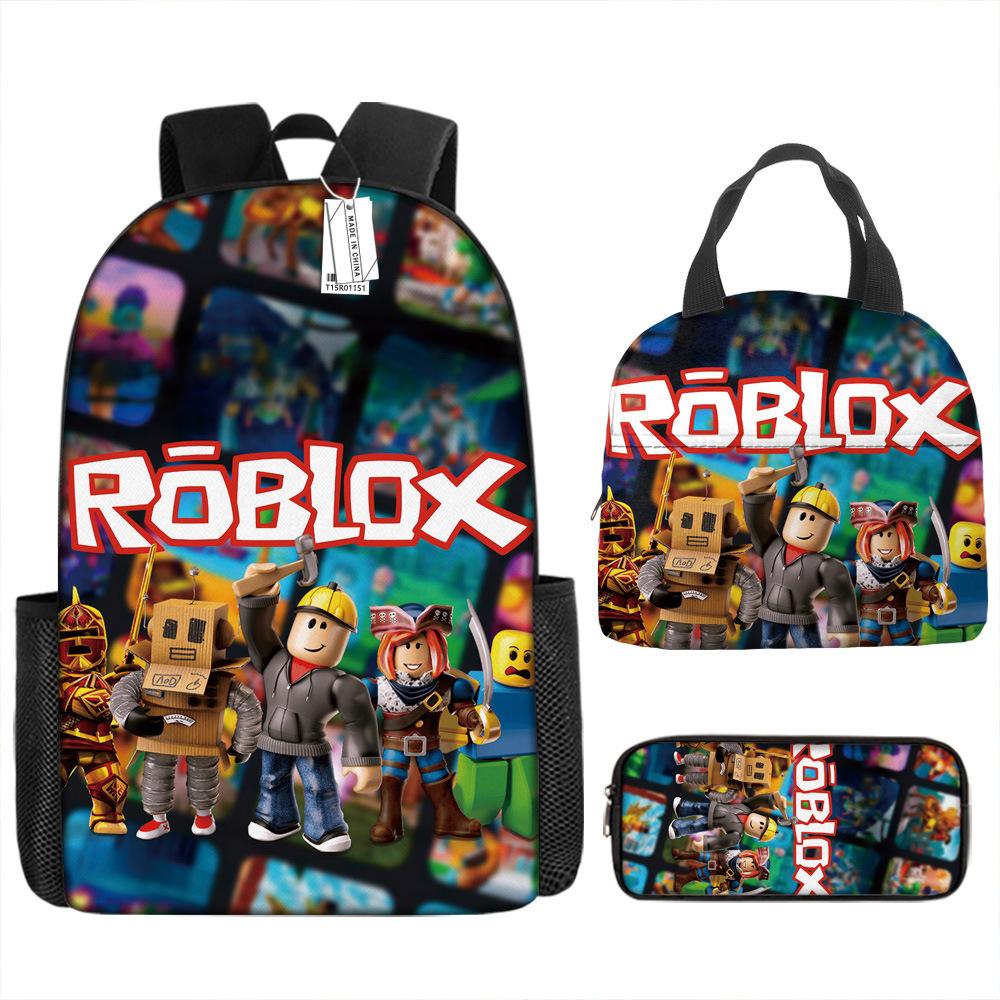 Новый виртуальный мир ROBLOX школьная сумка для начальной и средней школы детский рюкзак рюкзак мультяшный сумка для ланча