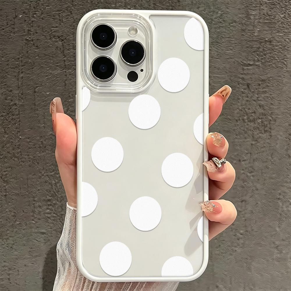 Минималистичный Однотонный Серый Чехол-Накладка Из Силикона С Точками Для Iphone 12 15 Plus 11 13 17 14 16 Pro Max Чистая Простая Задняя Крышка