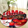 1pc Lamine Yamal  Print Round Carpet Chair Round Carpet Suitable for Bedroom Living Room Home Decorative Carpet