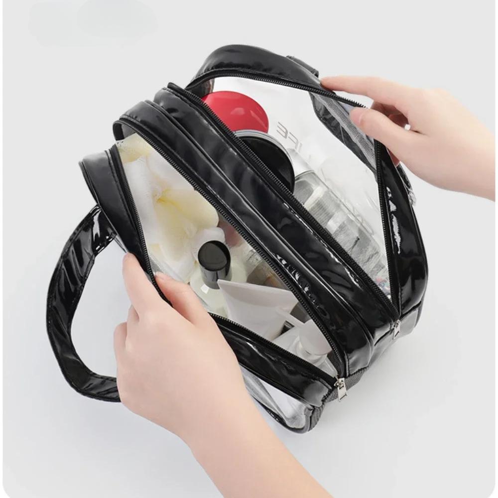 Transparent PVC Large Capacity Storage Bag Swimming Bags Women Large Wet Dry Separation Sports Bag Beach Fitness Travel Handbag