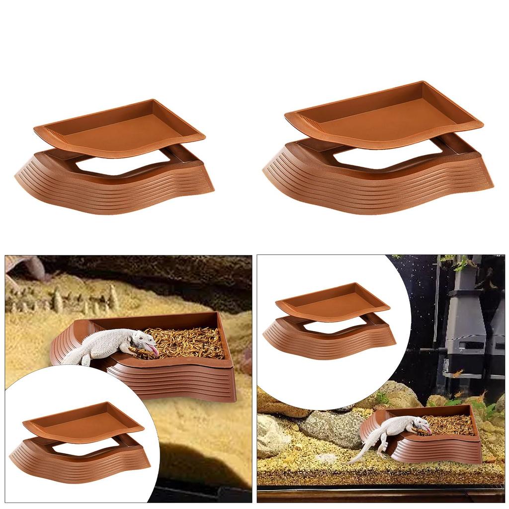 Бассейн для купания рептилий Декор для террариума Аксессуары для амфибий Миска для воды для рептилий Геккон Черепаха Змея Бородатая агама Леопард