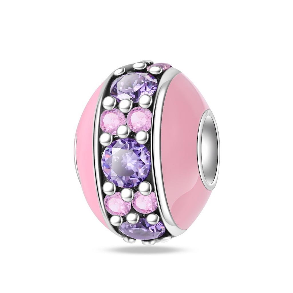 S925 Silver Cherry Charm Beaded Bracelet DIY Handmade Jewelry Accessories Ice Cream Cake Beads