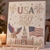 Набор для жемчужной живописи к 250-летию, Американский набор для творчества «Жемчужное искусство» к годовщине, Патриотический набор для рукоделия «Жемчужная живопись» для начинающих и взрослых