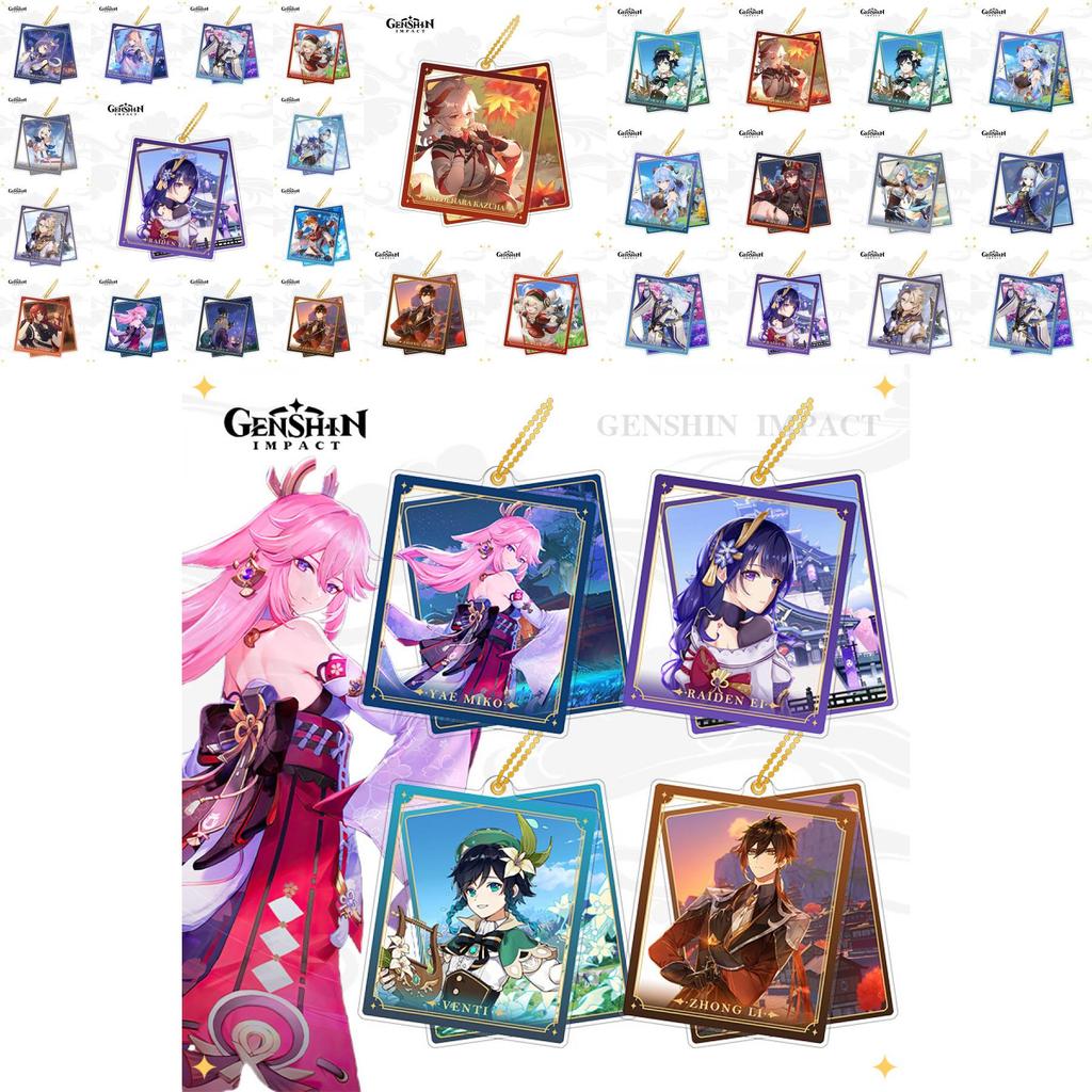 Высококачественный брелок Genshin Impact с двухсторонним дизайном