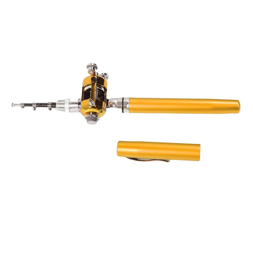 Miniature Pen Fishing Rod Portable Size Fishing Pole with Reel Wheel for Outdoor