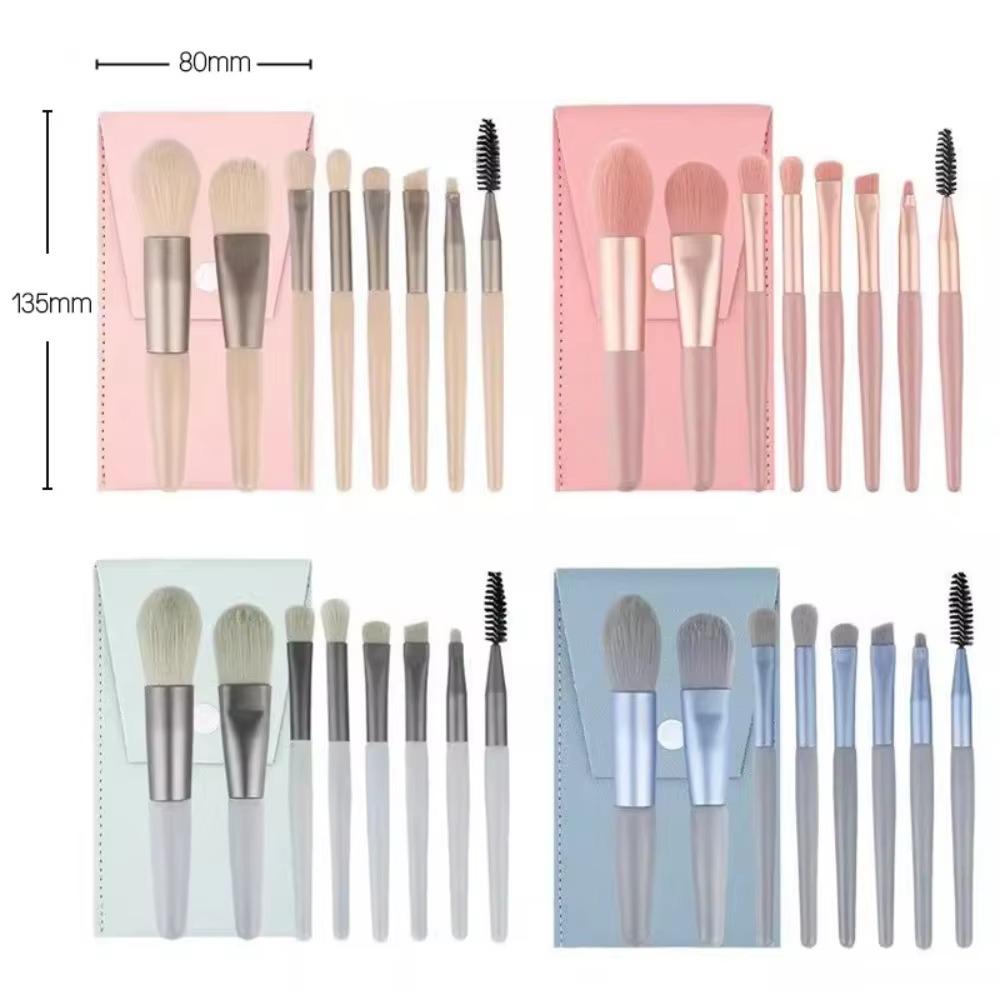 Мягкие пушистые кисти для макияжа, набор косметики, тональная основа, румяна, пудра, тени для век, кисть для растушевки макияжа Kabuki, косметический инструмент, 8 шт./лот