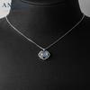 Hot Selling White Chalcedony Pendant 925 Silver Zircon Fashion Necklace for Women Gift