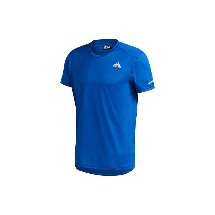 adidas Футболки Мужские Синие С Круглым Вырезом Умеренный Прямой Крой GC9094