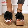Fashion Aphixta 9cm Heels Slides Women's Shoes Woman Slippers Flip Flops Wedge Platform Shoes Woman Beach Slippers Zapatos Mujer