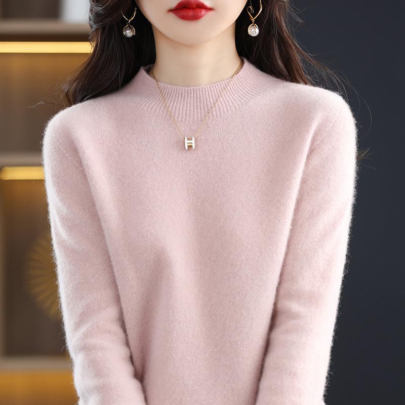 Женский свитер из 100% мериносовой шерсти, СОВРЕМЕННЫЙ НОВЫЙ зимний вязаный пуловер SAGA, осенний джемпер, женские вязаные топы с длинным рукавом