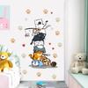 1Pc Cute Cats And Cat Paw Prints Stacked Together Wall Stickers For Kids Room Bedroom Wall Decals Home Decor