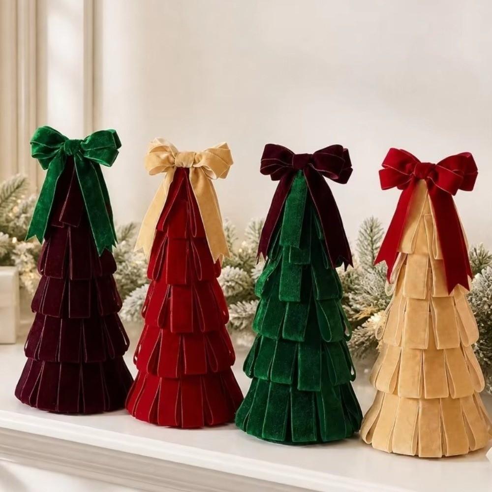 Tree Shape Velvet Christmas Tree Ornament Handmade Christmas Tree Decorations  Christmas Decor