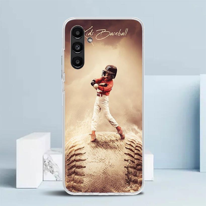 Спортивный чехол для бейсбола для Samsung Galaxy A17 A37 A57 A16 A26 A36 A56 A15 A14 A55 Чехол для телефона A13 A53 A25 A35 A24 A34 A23 A33 Galax