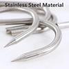 Stainless Steel S Hooks with Sharp Tip Utensil Meat Bedroom Clothes Hanger Hanging Hooks for Butcher Shop Kitchen Baking Tools