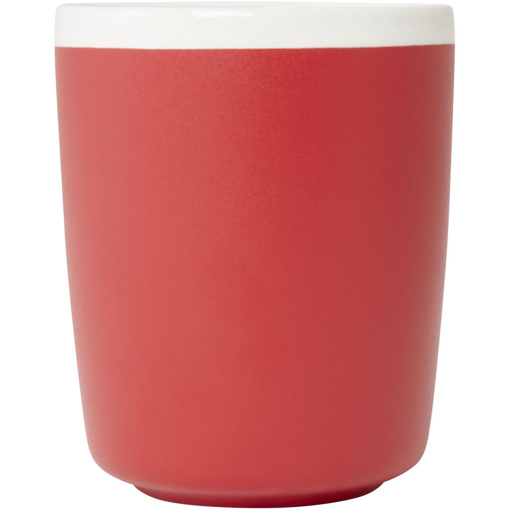 Glass "Lilio" 310 ml ceramic mug Red