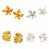 Textured Pearl Ear Studs Elegant Flower Earrings Jewelry Creative Ginkgo Leaf Earrings  Party