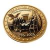 US 250th Anniversary Souvenir Coin Double-Sided Carved United States History Commemorative Badge Round Metal Collection Coin Patriotic Decoration