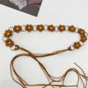 Ethnic Women's Belt Floral Dress Jeans Belt Versatile Leather Waist Rope  Waist Accessories