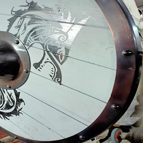 Хэллоуин Средневековый Аутентичный Щит Викингов Готов к Битве Щит Готов к Битве